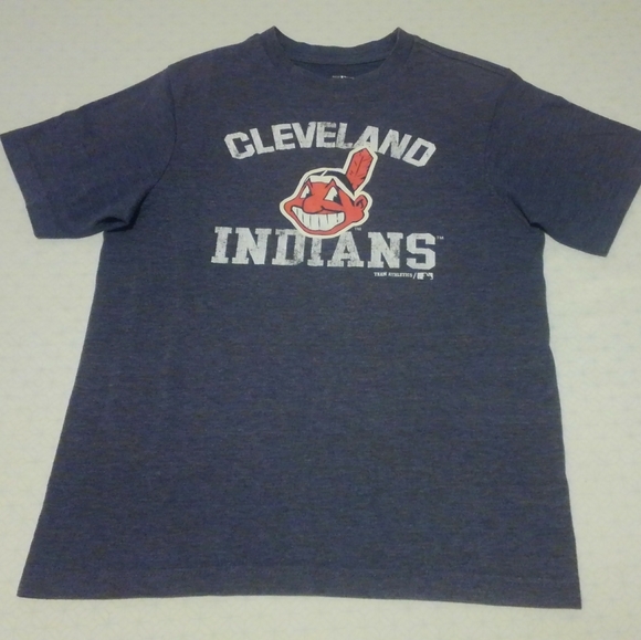 ⚾️ Cleveland Indians 🪶 Shirt Chief Wahoo ⚾ Large MLB Youth Boys 🔥 - Picture 6 of 6